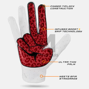 Guantes Profesionales de Fútbol Americano, Transpirables, Duraderos, Ligeros, de Alta Adherencia y Ajuste Cómodo - Product Image 4