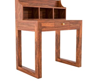 Modern Wooden Laptop <b>Desk</b> for Students | Space Saving Study <b>Table</b> with Bookshelf | B2B Wholesale India - Product Image 3