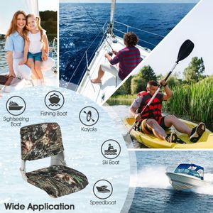 Sedile Pieghevole Imbottito per Barca con Schienale Basso per Avventure all'Aperto e Sedie da Pesca - Product Image 3