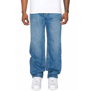 Custom Stone Washed Loose Baggy Fashion Denim <b>Jean</b> <b>Men</b> Trousers 100% Cotton Faded Blue Oversized <b>Men's</b> <b>Jeans</b> Pants - Product Image 1