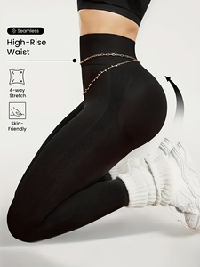 Leggings de Yoga de Cintura Alta sin Costuras para Mujer con Diseño de Bloques de Color - Control de Abdomen y Elasticidad en 4 Direcciones - Product Image 2