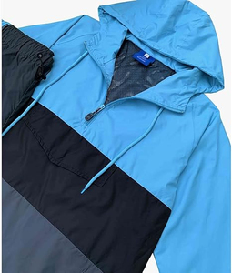 Casual Training Windbreaker Set Nylon Windbreaker <b>Suits</b> for Men Hot Sale Custom Logo Nylon Tracksuit Men Contrast Color - Product Image 6