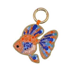 ALI FASHION ART Woven Beaded Fruit Carabiner Keychain Customized Shape Felt Hand Embroidered Eco Friendly Cute Style <b>Bag</b> <b>Charm</b> - Product Image 2