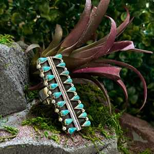 Handmade Turquoise Teardrop <b>Statement</b> <b>Ring</b> Sterling <b>Silver</b> Southwestern Boho Artisan Jewelry Natural Gemstone Gift for Her - Product Image 5