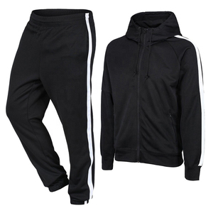 High Quality Custom Logo Plus Size Slim Fit Zip Tracksuit Set Polyester/Cotton Quick Dry Breathable Unisex Gym <b>Jogging</b> <b>Suit</b> - Product Image 1
