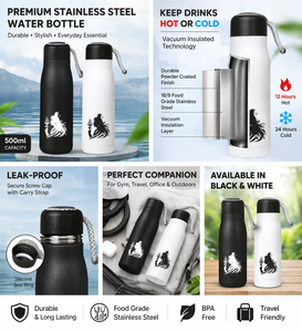 Botella de Acero con Diseño de Meditación Mahadev, con Impresión Personalizada para Uso Promocional en Oficina, Regalo para el Día de Acción de Gracias y el Día del Padre - Product Image 3