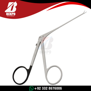 Pinzas de Oreja de Cocodrilo de 70 mm, Acero Inoxidable, Extra Finas, Dentadas, Anguladas hacia Arriba, Acabado Negro, Instrumento Quirúrgico Manual para Otorrinolaringología - Product Image 3