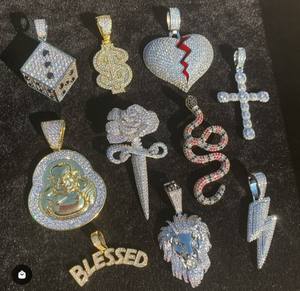 Pendentif en Moissanite VVS, Argent 925, Coupe Ronde Brillante, Style Classique, Bijoux Fins, Pendentifs et Breloques - Product Image 5