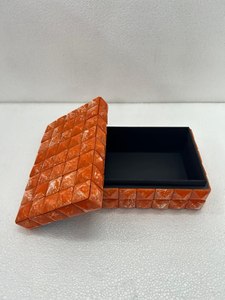 Boîte à bijoux en résine incrustée de haute qualité TIME 2 DECOR avec finition époxy, faite à la main, personnalisable, pour ranger les bagues, décoration de mariage, décoration de la maison, cadeau - Product Image 3