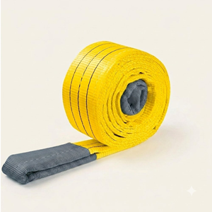 Provina Eslinga de cincha de poliéster plana de alta resistencia de 2 capas con extremo de anilla y ojo, de 1 a 8 toneladas, longitud personalizable, para trabajo pesado - Product Image 1