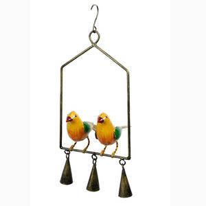 Adornos Decorativos de Pared con Pájaros Metálicos Pintados y Campanas, para Decoración del Hogar, Sala de Estar y Balcón, Precio al por Mayor - Product Image 6