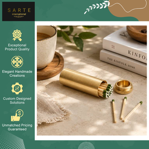 Direct Factory Supply Eco Frendily Custom Brass Match Box Sleeve Luxury Metal Match Cover with Engraved Logo at Low Price - Product Image 5
