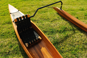Kayak gonflable polynésien hawaïen en bois, 1 personne, bateau d'aventure pour sports nautiques, pour lacs et rivières, 361Lx151Wx41H cm - Product Image 4