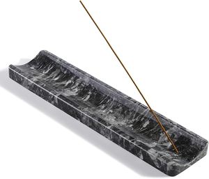 Porte-encens en marbre, support pour bâtonnets d'encens, porte-encens avec récupérateur de cendres pour la méditation, le yoga et le SPA, en pierre naturelle - Product Image 1
