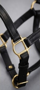 Harnais de cheval en cuir véritable de qualité supérieure avec quincaillerie en laiton massif - Collier de tête rembourré pour l'équitation - Product Image 4