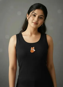 Débardeur brodé de perles personnalisé pour femme – Mode boutique sans manches pour l'été – Broderie au point de croix et travail d'aiguille - Product Image 2