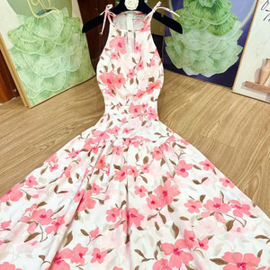 Vestido Maxi de Seda para Mujer, Sexy, Estilo Princesa, Manga Corta, Lavable, Simple, Natural, Casual/Formal, Elegante y Cómodo para Diversas Ocasiones - Product Image 2