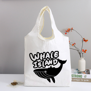 Sac fourre-tout décontracté en forme de U, imprimé sur mesure, en toile de coton, sac de shopping écologique réutilisable pour les courses - Product Image 1