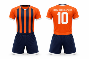 Custom Soccer Jersey Set OEM Manufacturer Digital Print Breathable Quick Dry 100% Polyester V-neck Short Sleeve Unisex Team Kit - Product Image 3