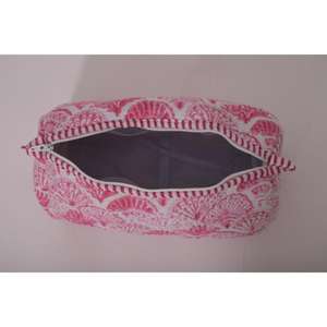 Pochette à maquillage en coton fleuri, trousse de toilette bohème, organiseur de toilette à fermeture éclair, sac de voyage Cottagecore - Product Image 6