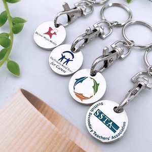 Moneda de carrito de fichas de supermercado redonda de plástico en blanco personalizada, Marktex - Product Image 2