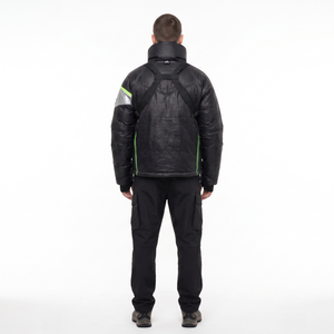 Custom Men's Modular <b>Techwear</b> Puffer <b>Jacket</b> Waterproof GORE-TEX Goose Down Asymmetric B2B OEM Outerwear - Product Image 2