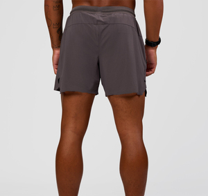 Shorts pour hommes gris uni, écologiques, respirants, à séchage rapide, avec cordon de serrage, décontractés, pour l'entraînement, la course à pied, le fitness, le sport - Product Image 3