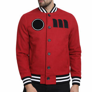 เสื้อแจ็คเก็ตวาร์ซิตี้แบบสั่งทำพิเศษสำหรับธุรกิจ B2B แบบปะติดปะต่อ  ชุดเบสบอลแบบ Letterman Bomber สำหรับผู้ชาย  ชุดทีม  เสื้อคลุมขนแกะ  ผู้ผลิตขายส่ง - Product Image 1