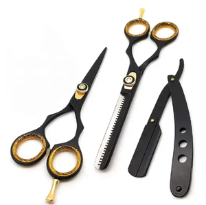 Kit de ciseaux à effiler professionnels en acier inoxydable pour la coupe de cheveux, outils de salon de coiffure, à vendre - Product Image 2