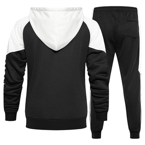 Conjunto Deportivo de Invierno para Hombre con Capucha y Bloques de Color, Sudadera con Cremallera Completa y Pantalones Jogger, Ropa Deportiva Casual para Gimnasio y Running - Product Image 4