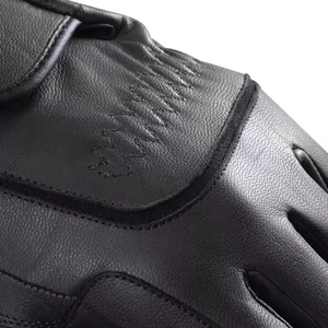 Gants d'équitation en cuir noirs respirants et légers à doigts complets, unisexes, pour l'hiver, avec fermeture à enfiler - Product Image 4