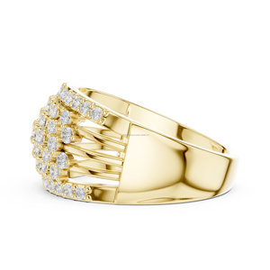 Fleet Jewels 14K Real Gold Anillo de compromiso para mujer Moissanite Diamond Diseño de lujo - Product Image 2