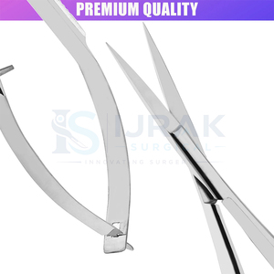 Silver Stainless Steel <b>Cuticle</b> <b>Scissors</b> Straight Blade Sharp Tip Custom Logo Right-Handed Manicure for Nail Art and Beauty Salon - Product Image 2
