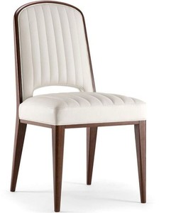 Modern Upholstered <b>Dining</b> <b>Chair</b> Wood Legs Faux Leather Seat Midcentury Design Home Hotel Bar Farmhouse Furniture Rattan - Product Image 1
