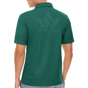 Camiseta de Manga Corta para Hombre, Color Verde Azulado Sólido, Algodón Jersey, Logotipo Frontal, ODM, Corte Regular Informal, Transpirable, para Uso Diario - Product Image 3