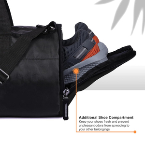 Sacs de sport unisexes légers et de grande capacité, accessoires de fitness, bandoulières réglables, couleur noire, sacs de sport pour la salle de sport - Product Image 3