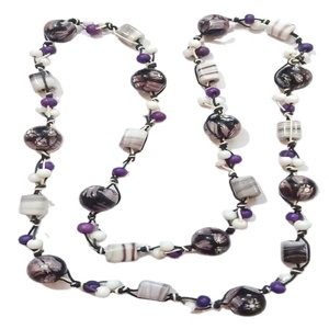 Collar de cuentas de vidrio para el trabajo, joyería artificial de moda, artesanía india hecha a mano, Nk-9229 de joyería - Product Image 1