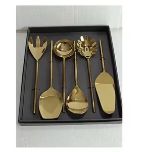Luxury Stainless Steel Metal Salad <b>Server</b> for Vegetable Pasta and Salad Serving Purpose - Product Image 3