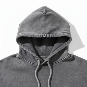 Manufacturer Wholesales High-quality Customized logo Acid Washed Hooded Long Hooded Autumn Hoodies and Men's Streetwear - Product Image 4