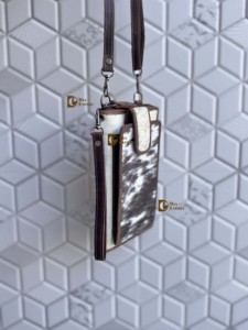 Sac à main unique pour téléphone en cuir de vachette véritable, nouveau sac bandoulière de créateur, petite taille, pochette de poignet, sac bandoulière - Product Image 2