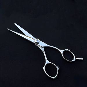 Tijeras de Peluquería Profesionales de 6 Pulgadas para Diestros, Hoja Convexa con Recubrimiento de Titanio, Punta Afilada, Mango Desplazado, Plateadas, Estilo Japonés - Product Image 6