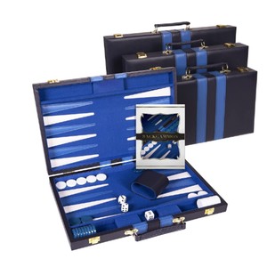 Luxury Leather Backgammon Set Portable <b>Folding</b> Board Game Classic <b>Table</b> Game Set with Dice Cups for Adults Leather Backgammon - Product Image 3