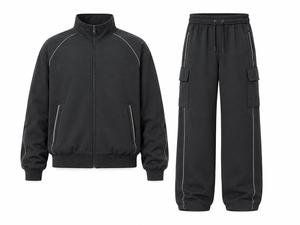 Customized Unisex Casual Baggy Tracksuit High Quality Breathable Quick Dry Polyester/Cotton Wholesale Bulk Custom Logo OEM Men - Product Image 1
