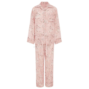 Vêtements de nuit en coton pour femmes, ensemble de pyjama, logo personnalisé, production OEM, fournisseur d'exportation mondial - Product Image 2