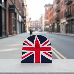 Gorro de Invierno con Estampado Digital y Bandera Inglesa Bordada, Estilo Moderno, con Bola en la Parte Superior, Unisex, Ideal para Viajes - Product Image 5
