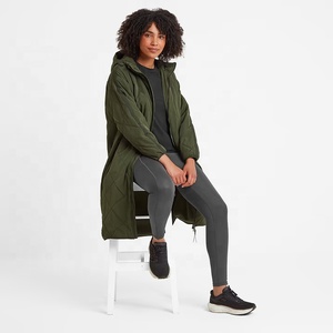 Abrigo de invierno acolchado informal con cremallera para mujer, estilo vintage, con capucha y cuello alto, 95% plumón, holgado, OEM - Product Image 4