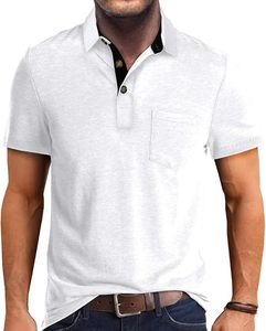 Camiseta Polo Antiarrugas para Hombre con Tela Fácil de Cuidar, Sin Plancha, Diseño de Manga Corta, Detalle de Bolsillo Ejecutivo y Estilo Casual - Product Image 2