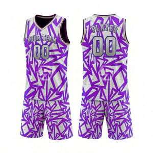 Ensemble de maillots de basket-ball pour adultes, très demandé, entièrement personnalisable avec logo et impression, uniforme d'entraînement respirant - Product Image 1