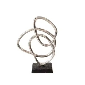 Escultura Espiral Texturizada en Metal Dorado, Aluminio Bañado en Oro, Arte Decorativo para Habitaciones, Adorno Artesanal para el Hogar, Figura Decorativa para Mesa - Product Image 3