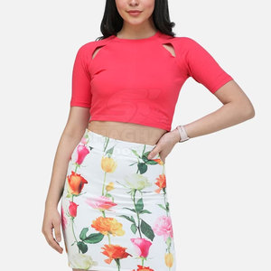 Top Corto para Mujer, Estilo Simple, Ajuste Cómodo, Uso Diario, Tela Suave - Product Image 5